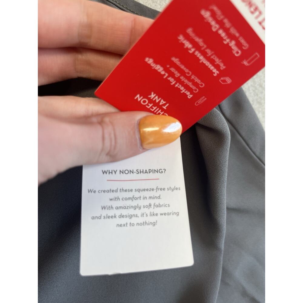 Spanx Semi Sheer Perfect Length Tank Top Womens 3x Smokey Olive Chiffon NWT - Picture 5 of 10